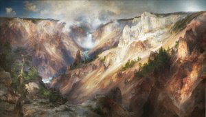 イエローストーンのグランドキャニオン 作： Thomas Moran