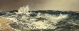 響き渡る海、1884年。 作： Thomas Moran