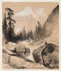 ノースドーム、ヨセミテ、カリフォルニア 作： Thomas Moran