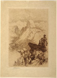ヨセミテ バレー、サウス ドーム 作： Thomas Moran
