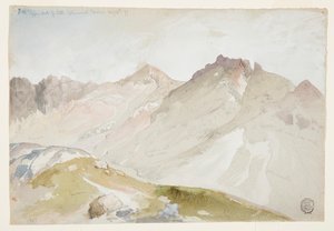 ユタ州オグデン近くのワサッチ山脈、リトル コットンウッド キャニオンの上端 作： Thomas Moran