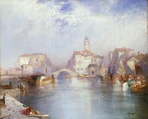 ベネチアン運河、1896 作： Thomas Moran