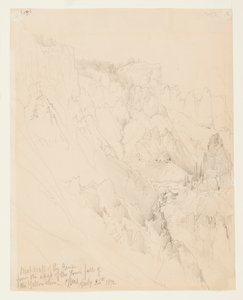 峡谷の西壁、イエローストーン 作： Thomas Moran