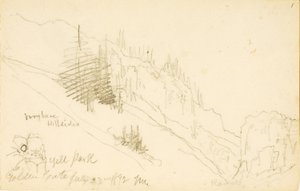 イエローストーン公園、ゴールデンゲート 作： Thomas Moran