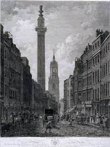 フィッシュ・ストリート・ヒル、ロンドン、1795 作： Thomas Morris