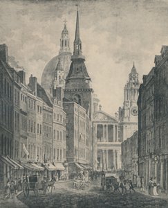 「ラドゲート通りでのショッピング、1795 年」、1920 年 作： Thomas Morris