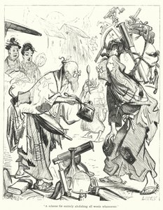 ジョナサン・スウィフトの『ガリバーズ・トラヴェルズ』のイラスト（彫刻）。 作： Thomas Morten