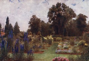 キュー・ガーデンズ：草花園（カラーリトグラフ 作： Thomas Mower Martin
