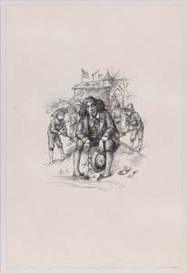 海岸でのオスカー、1882 年 8 月 26 日、1882 年 8 月 26 日。 作： Thomas Nast