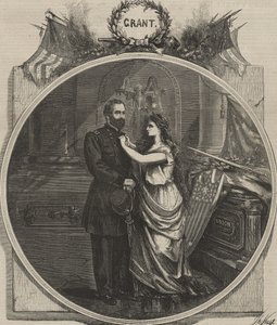 1864年2月6日、ハーパーズウィークリーのグラントに感謝します（木版） 作： Thomas Nast