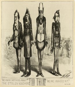 私たちは盗まれたクーポン券について何も知らない 作： Thomas Nast