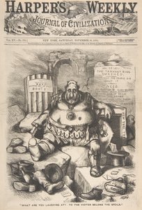 あなたは何を笑っていますか 勝者へ 作： Thomas Nast