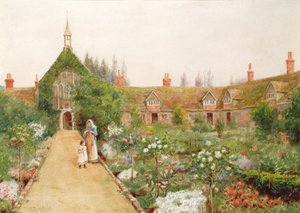 ブレイ、バークシャーのカントリーガーデン 作： Thomas Nicholson Tyndale