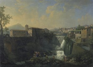 チボリの眺め、c.1750-55（キャンバスに油彩）