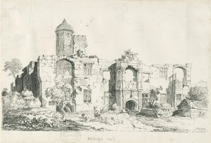 ビダルフホール（旧）：ペンとインクの描画 作： Thomas Peploe Wood