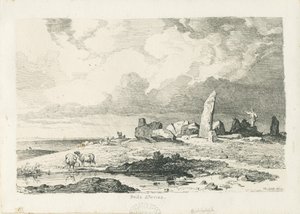 ビダルフムーア-&39;TheBridestones &39;：インクスケッチ 作： Thomas Peploe Wood