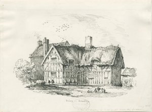 Bradley&39;Priory &39;：ペン画 作： Thomas Peploe Wood