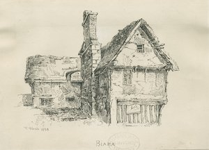 エクルシャル-ビアナホール：ペンとインクの描画、1833年 作： Thomas Peploe Wood