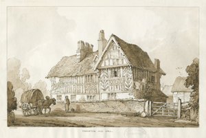 ホートン-オールドホール：セピア画、1838 作： Thomas Peploe Wood