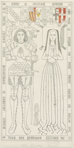 ペンクリッジ教会-ウィリアムウィンズベリーの墓：ペンとインクの描画、nd [1842-1845]（描画） 作： Thomas Peploe Wood