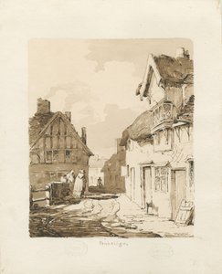 ペンクリッジタウン：セピア色の描画 作： Thomas Peploe Wood