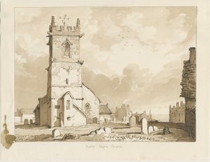 ロウリーレジス教会：セピア色のデッサン、1837年 作： Thomas Peploe Wood
