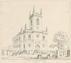 石の教会：ペンとインクの描画 作： Thomas Peploe Wood
