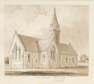Walton-on-the-Hill Church [新機能]：ペンとウォッシュの描画 作： Thomas Peploe Wood