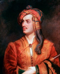 1813年のアルバニアのドレスを着たロッチデールのバイロン 作： Thomas Phillips