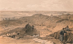 マラコフの溝、バッテリージェルヴェ、レダンの後部、1856年 作： Thomas Picken
