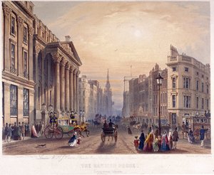 マンション ハウスの外観、ロンドン、1851 年 作： Thomas Picken
