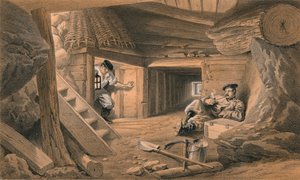 バスティオンデュマット鉱山、1856年 作： Thomas Picken