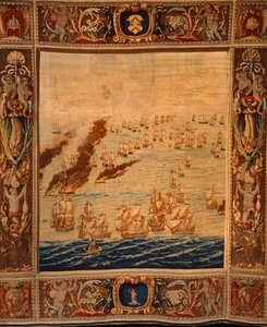 Mortlakeのタペストリー：Fireships in Action、1685年頃（織物）