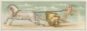 戦車を駆るペルセウス（カラーリトグラフ 作： Thomas Ralph Spence