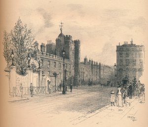セントジェームズ宮殿の全景、ポールモール、1902年 作： Thomas Robert Way