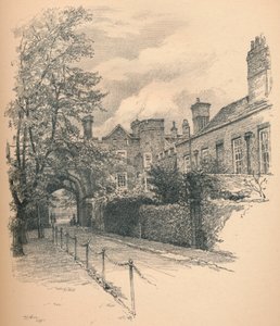 リッチモンドパレスの中庭とゲートウェイ、1902 作： Thomas Robert Way