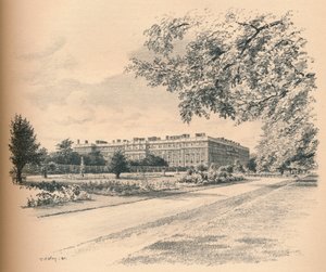ハンプトンコート宮殿のガーデンフロント、1902 作： Thomas Robert Way