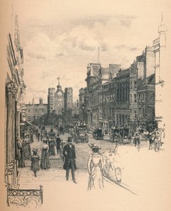 セントジェームズストリートからのセントジェームズパレスのゲートウェイ、1902年 作： Thomas Robert Way