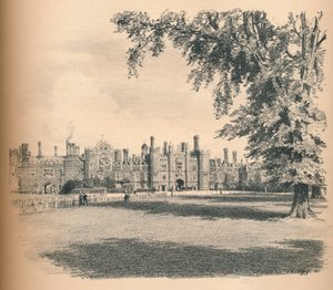 ハンプトンコート宮殿の西正面、1902 作： Thomas Robert Way
