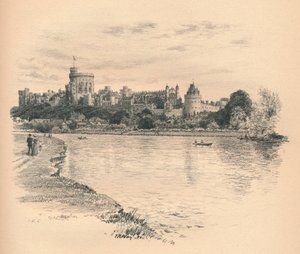 川からウィンザー城、1902 作： Thomas Robert Way