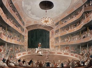 アストリー王立円形劇場、ランベス、ロンドン、1895 年以前 作： Thomas Rowlandson, Augustus Charles Pugin