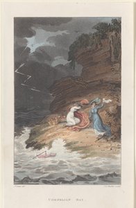 コーネリアンベイ（Poetical Sketches of Scarborough, 1813.より）, 1813.クリエイター。Thomas Rowlandson、Joseph Constantine Stadler、J. Bluck。