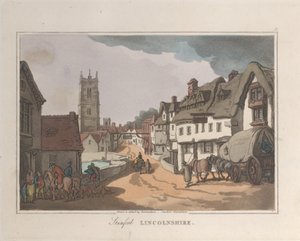 Stamford Lincolnshire, from Sketches from Nature, 1822.1822.クリエイター。Thomas Rowlandson, Joseph Constantine Stadler.