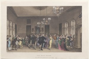 ボールルーム、スカボローの詩的スケッチ、1813年、1813年。作成者：トーマス・ローランドソン、ジョセフ・コンスタンティン・スタドラー、J.ブラック。