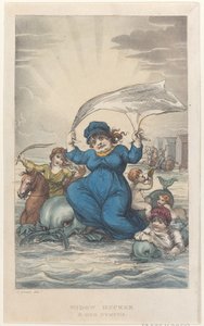 Widow Ducker & Her Nymphs, from Poetical Sketches of Scarborough, 1813, 1813.クリエーター。Thomas Rowlandson, Joseph Constantine Stadler, J. Bluck.