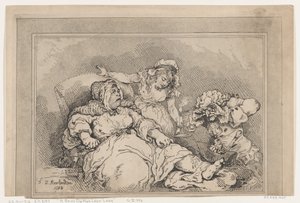 彼女の最後の足のバウド、1792., 1792. 作： Thomas Rowlandson