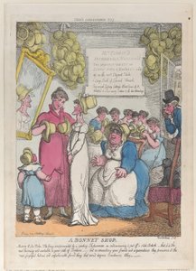 ボンネット ショップ、1810 年 5 月 15 日、1810 年 5 月 15 日。 作： Thomas Rowlandson