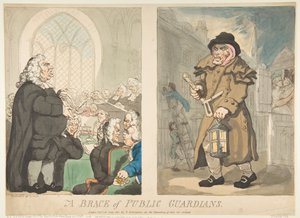 1800年7月10日、公的保護者の支柱。 作： Thomas Rowlandson