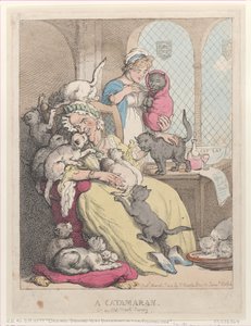 カタマラン、またはオールドメイドの保育園、1803 年 3 月 1 日、1803 年 3 月 1 日。 作： Thomas Rowlandson