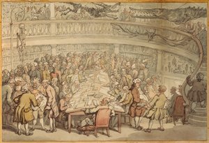 ロンドンのオールドベイリーの「外科医ホール」での会話 作： Thomas Rowlandson